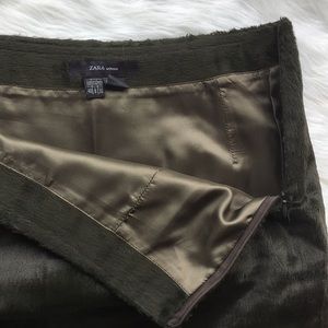 SALE Faux Fur Olive Pencil Skirt